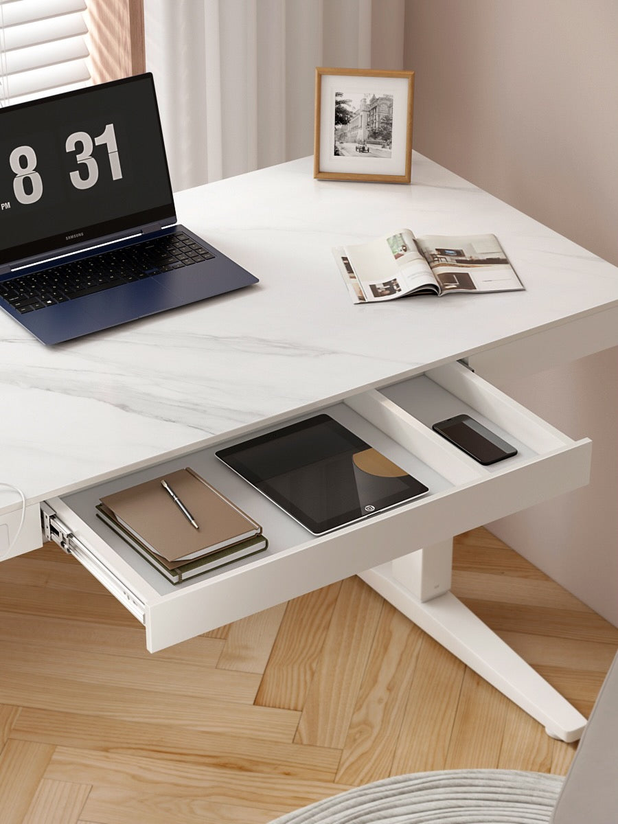 Slate Adjustable Standing Desk With Drawer