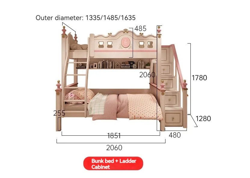 Luxury Princess Bunk Bed