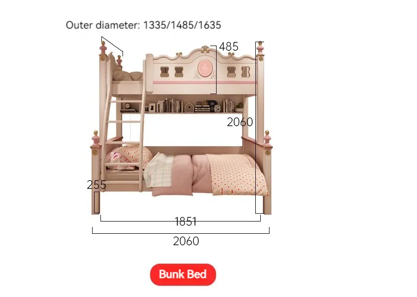 Luxury Princess Bunk Bed