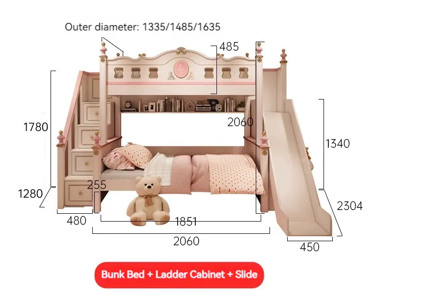 Luxury Princess Bunk Bed