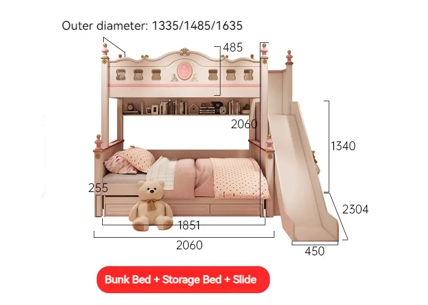 Luxury Princess Bunk Bed