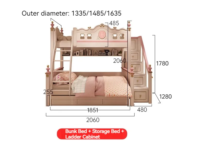 Luxury Princess Bunk Bed