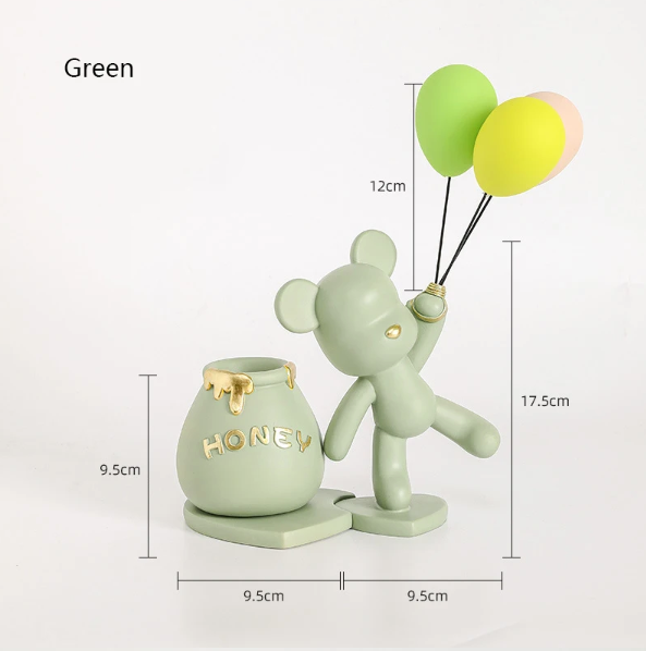可爱的气球熊花瓶