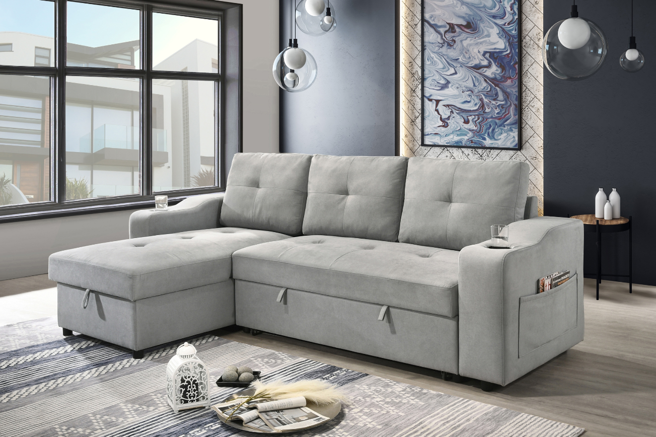  Decker Sectional Storage Sofa Bed