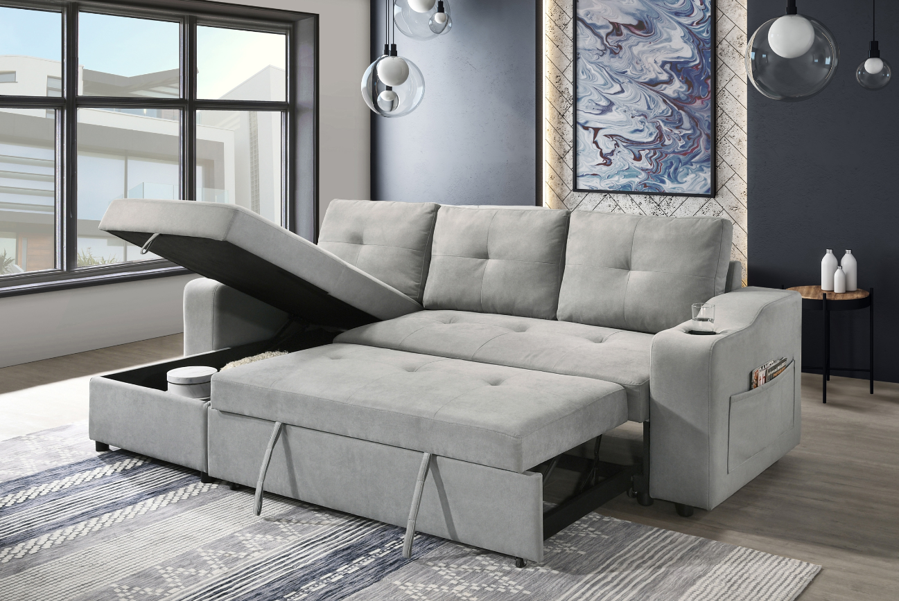  Decker Sectional Storage Sofa Bed