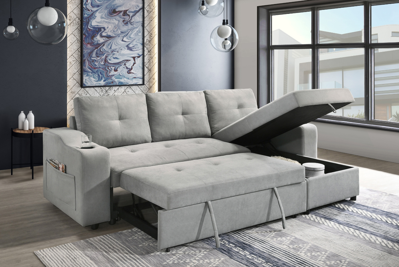  Decker Sectional Storage Sofa Bed