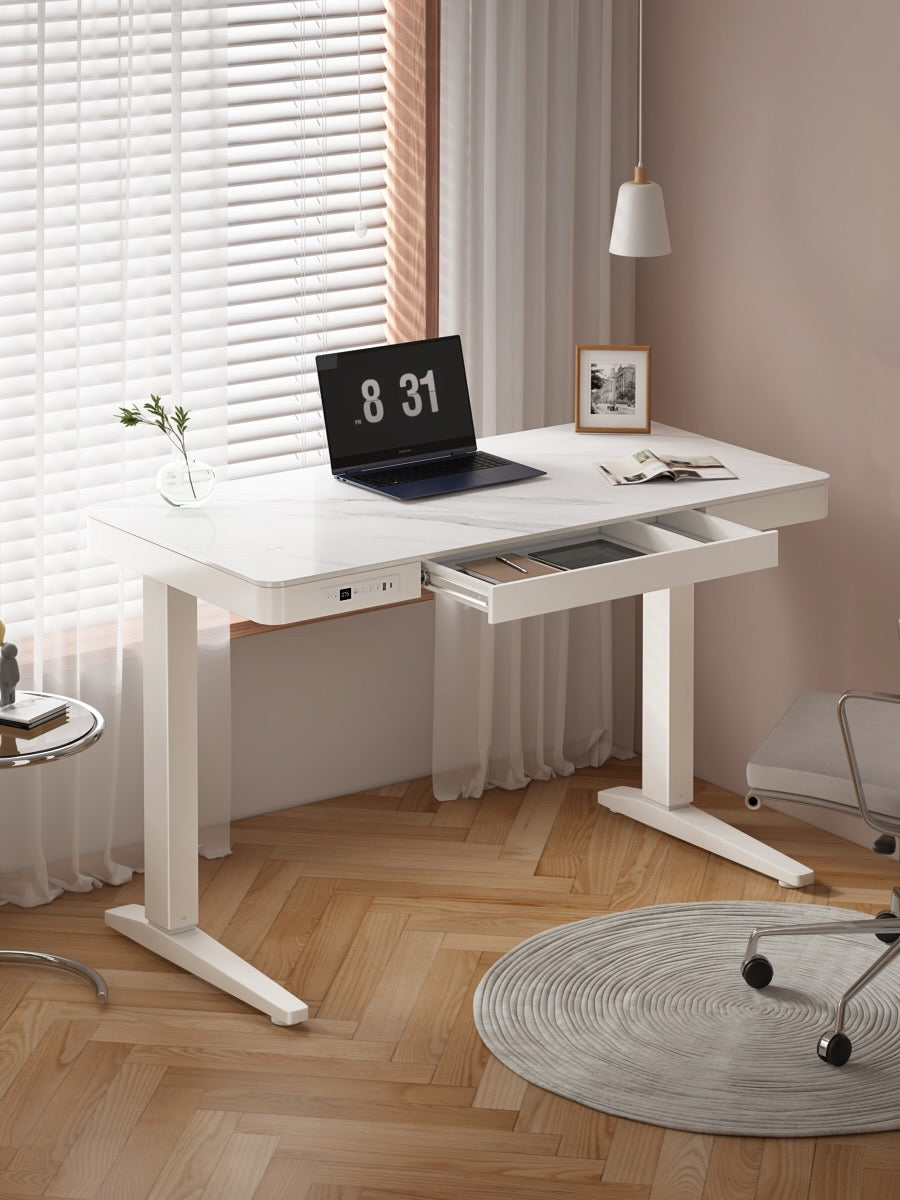 Slate Adjustable Standing Desk With Drawer