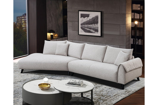 Ivory-Grey Tourmaline Sectional Sofa