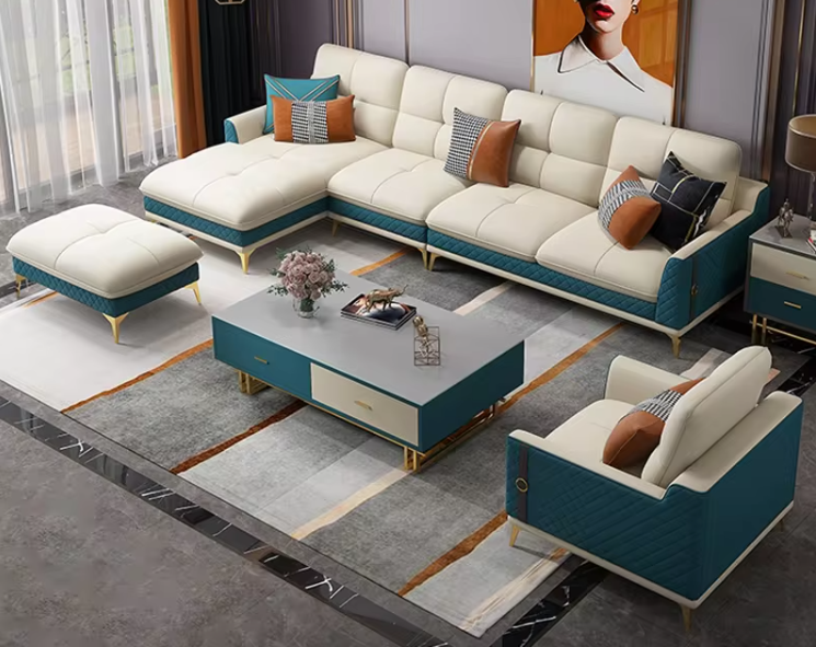 Nuvo Leather Sectional Sofa