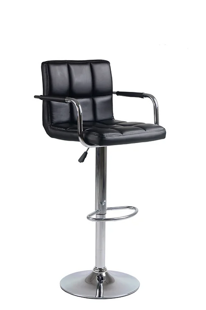 Square Chrome Bar Stool