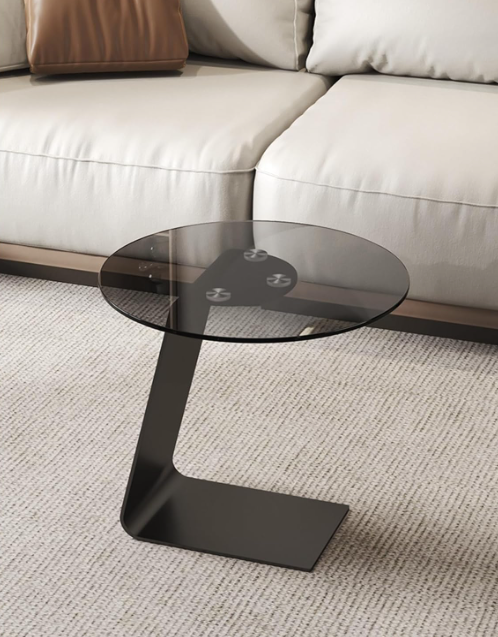 Black Transparent Side Table