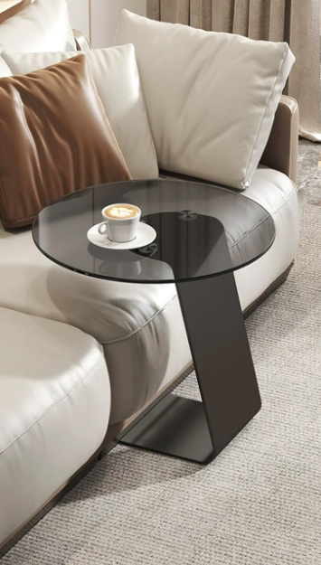 Black Transparent Side Table