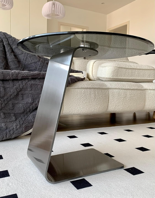 Black Transparent Side Table