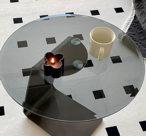 Black Transparent Side Table