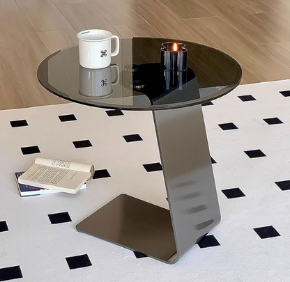 Black Transparent Side Table