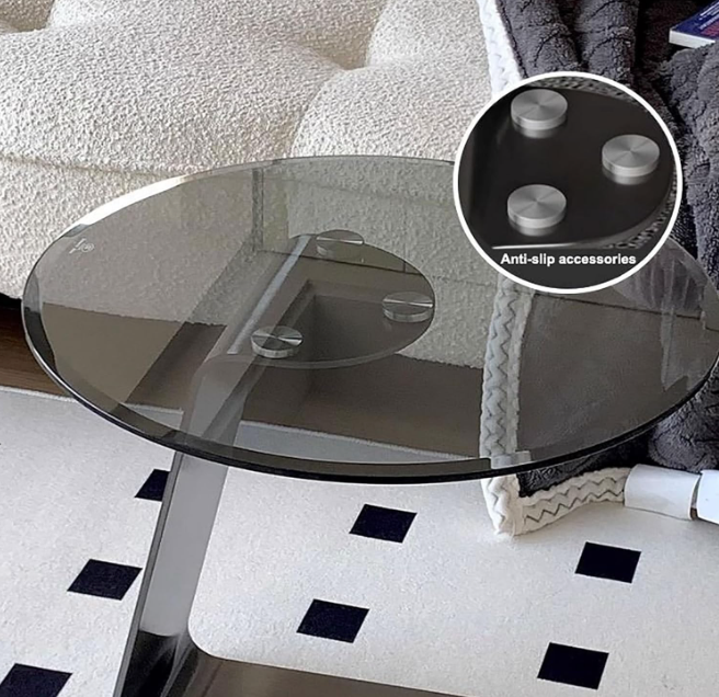 Black Transparent Side Table