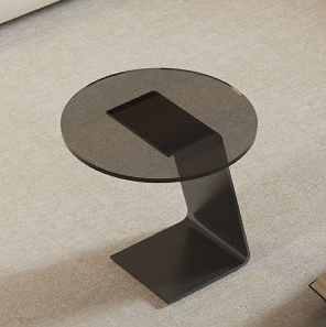 Black Transparent Side Table