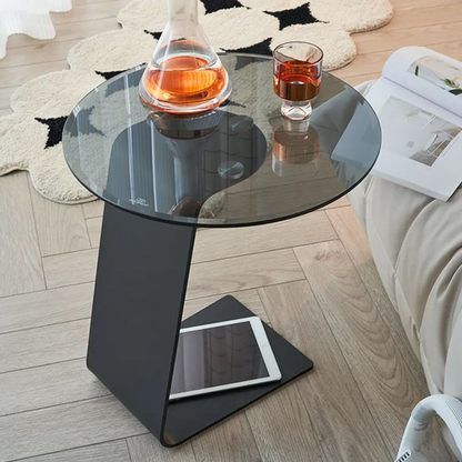 Black Transparent Side Table