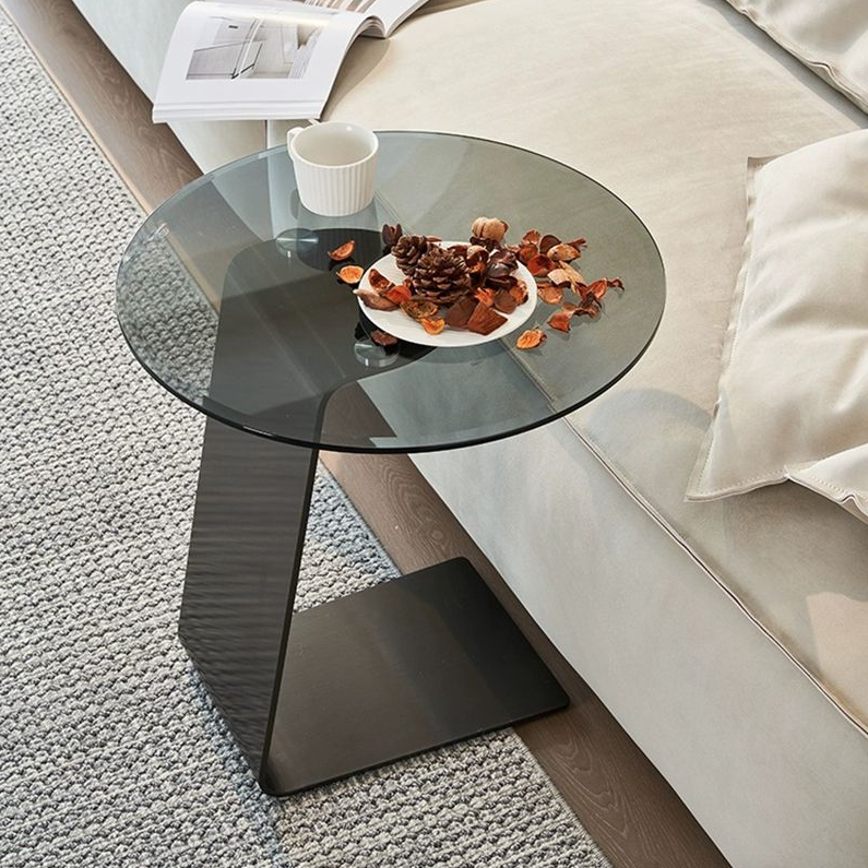 Black Transparent Side Table