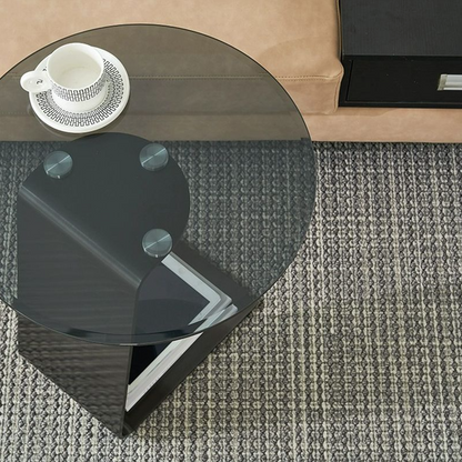 Black Transparent Side Table