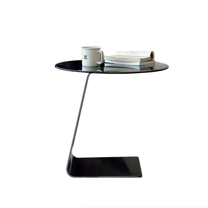 Black Transparent Side Table