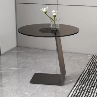 Black Transparent Side Table