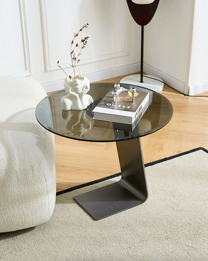 Black Transparent Side Table