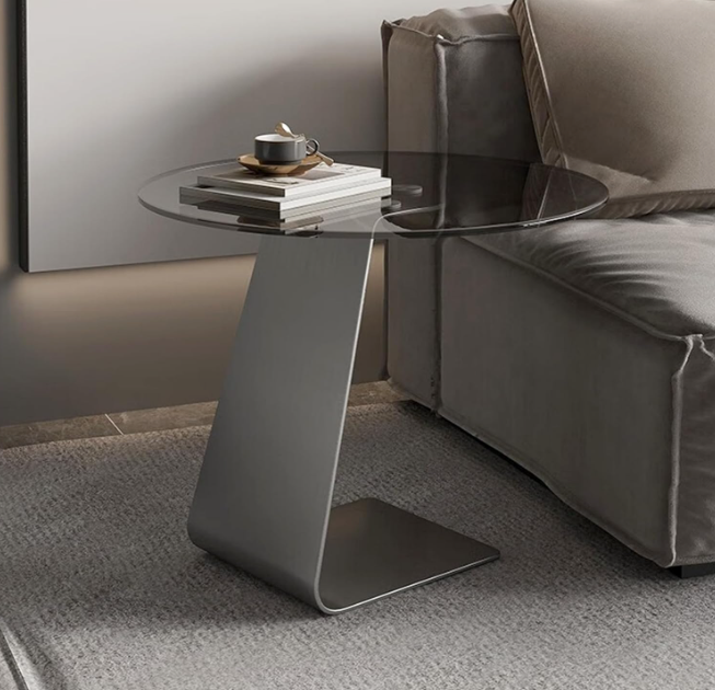 Black Transparent Side Table