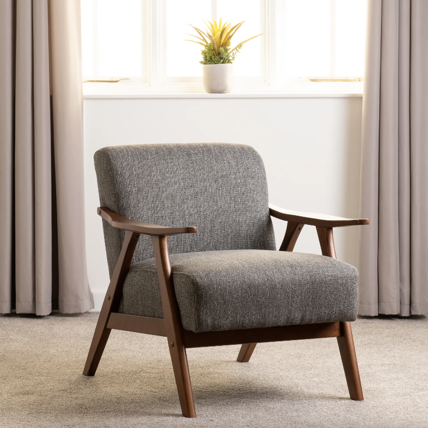 Mid Century Gray Armchair