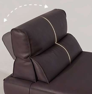 Brown leather sofa with a focus on the backrest and seat cushions genesis furniture