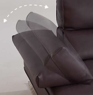 Brown leather recliner chair with cushions on a plain background genesis furniture