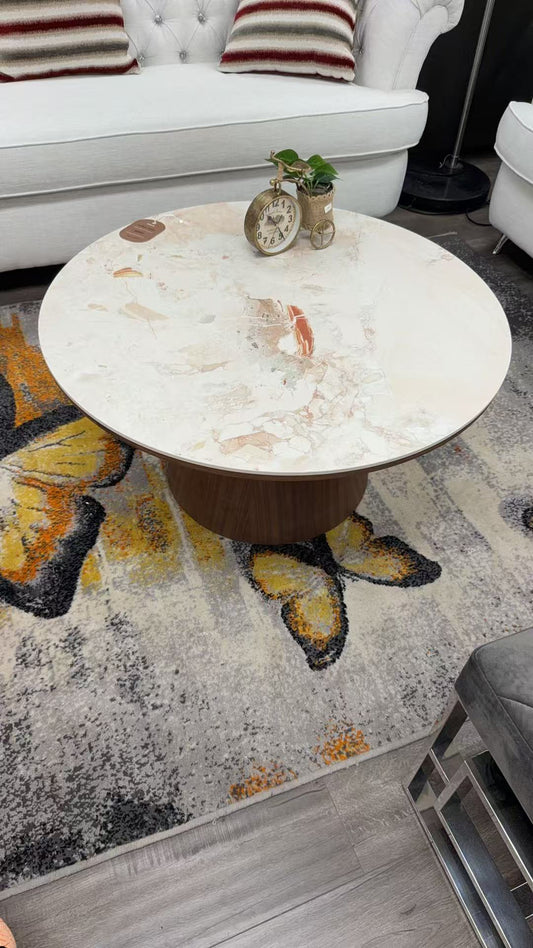 Oryn Sintered Stone Adjustable Coffee Table – Beige