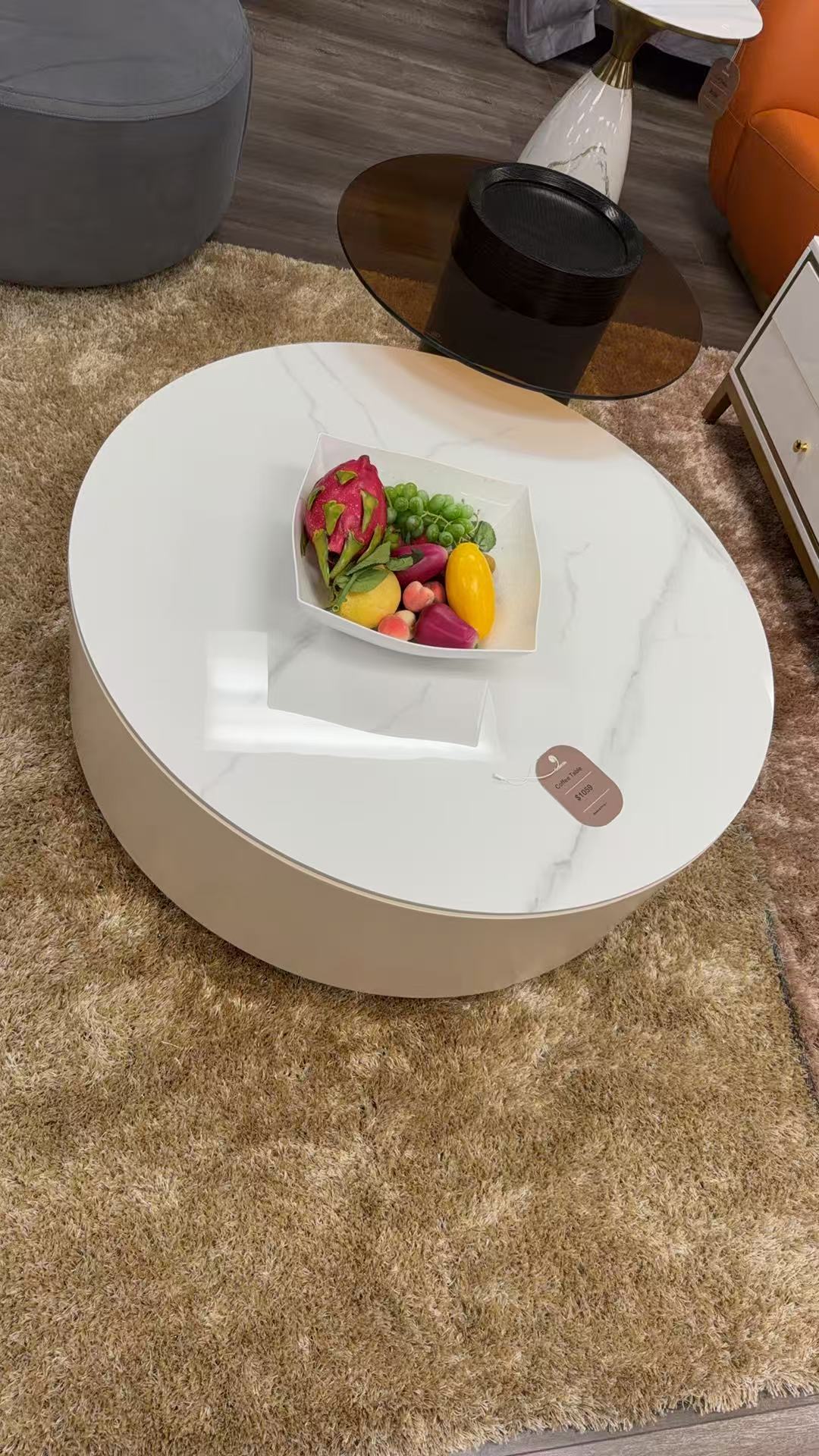 Veyra Round Coffee Table Duo – White & Black