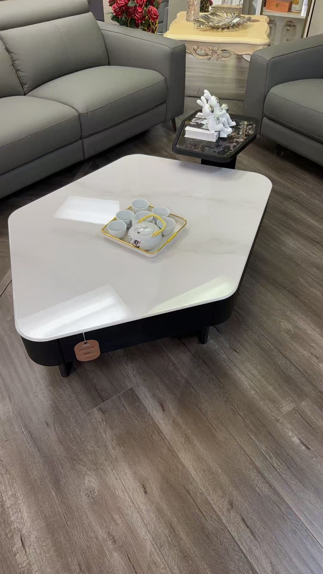 Corven Coffee & Accent Tables – White & Black