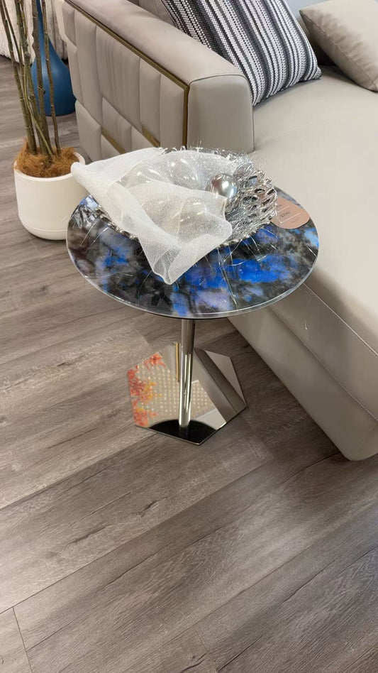 Azurite Sintered Stone Side Table