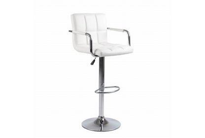 Square Chrome Bar Stool