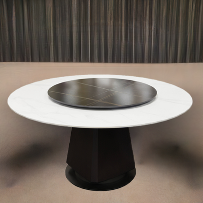 Minimalist Slate Round Dining Table